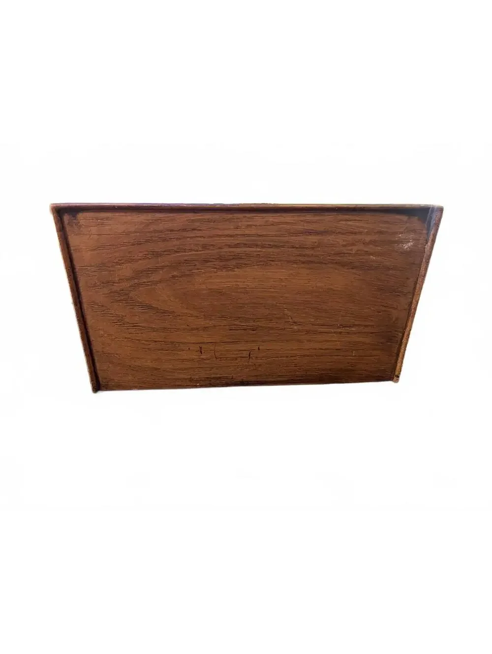 Faux Hand-Carved Wooden Desk Organizer with Floral Design 12x4x7 Made of Plastic